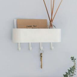 Rackhams Minimalist Key Hook and Storage Shelf - Carbon - thumbnail 3