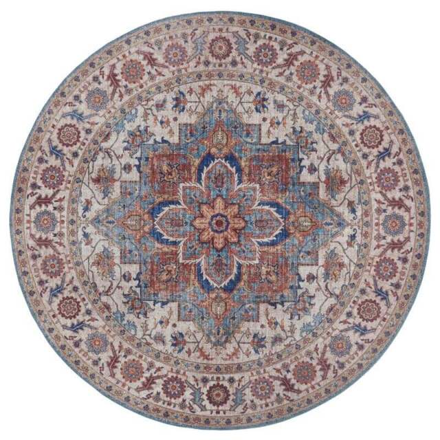 Rackhams Oriental Anthea Blue Rug Medallion Design - Ø 160 cm - image 1