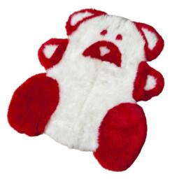 Rackhams Sheepskin Teddy Bear Rug - Red - Red - One Size - 100% Sheepskin - thumbnail 3