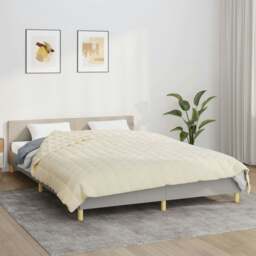Rackhams Weighted Blanket Light Cream 200x200 cm 9 kg Fabric - thumbnail 1