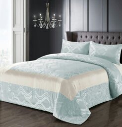 Rackhams Clarissa Quilted Luxury Bedspread Set - Beige - Double - thumbnail 2