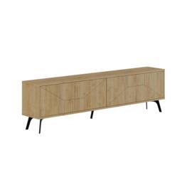 "Rackhams Dune Modern TV Unit Multimedia Centre with Storage Stylish TV Cabinet 65"" - Anthracite Grey" - thumbnail 2