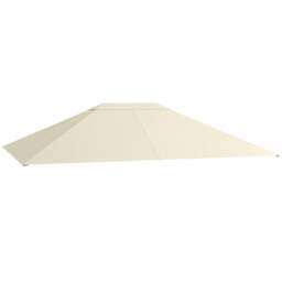 Rackhams 3 x 4m Gazebo Canopy Replacement Gazebo Roof Cover, Cream White - thumbnail 2