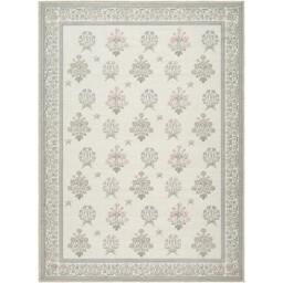 Rackhams Thistle-Washable Beige Green Pink Blue Modern Floral Rug - 200 x 275 cm - thumbnail 2