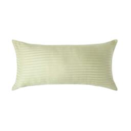 Rackhams Silky 330 TC Egyptian Cotton Satin Stripe Pillowcase, European Size - Sage Green - 40 x 80 cm - thumbnail 1
