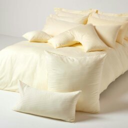 Rackhams Silky 330 TC Egyptian Cotton Satin Stripe Pillowcase, European Size - Sage Green - 40 x 80 cm - thumbnail 5