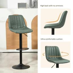 Rackhams Set of Two Retro Tub Bar Stools - Green - thumbnail 5