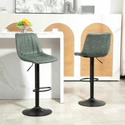 Rackhams Set of Two Retro Tub Bar Stools - Green - thumbnail 2