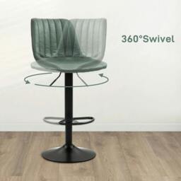 Rackhams Set of Two Retro Tub Bar Stools - Green - thumbnail 6