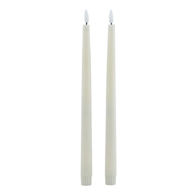 Rackhams Luxe Collection Electric Candle (Pack of 2) - Taupe - Taupe - 25cm x 2cm x 2cm - 100% Mixed - image 1