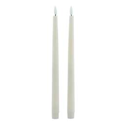 Rackhams Luxe Collection Electric Candle (Pack of 2) - Taupe - Taupe - 25cm x 2cm x 2cm - 100% Mixed - thumbnail 2