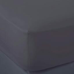 Rackhams Midnight Grey French Linen 40cm Deep Fitted Sheets - King - thumbnail 1