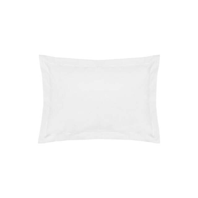 Rackhams 200 Thread Count Egyptian Cotton Oxford Pillowcase - White - One Size - White - 100% Egyptian Cotton - image 1