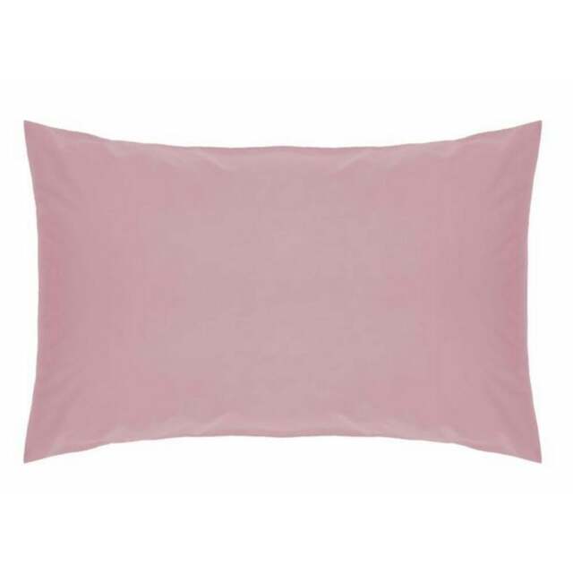 Rackhams Easycare Percale Housewife Pillowcase - Blush - One Size - Blush - 50% Cotton/50% Polyester - image 1