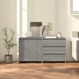 Rackhams 2 Piece Sideboard Grey Sonoma Engineered Wood