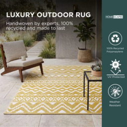 Rackhams Outdoor Rug Luxury Waterproof Reversible Recycled, For Garden, Anna Aztec - 120 x 180 cm - thumbnail 3