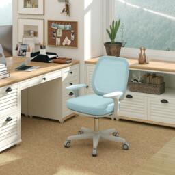 Rackhams Office Chair, 360 Degree Swivel Desk Chair with Wheels, Light Green - thumbnail 1