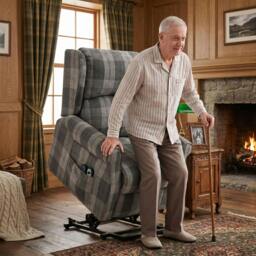 Rackhams Power Lift Recliner Chair with Massage and Heat, Grey - thumbnail 1