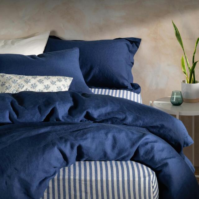 Rackhams Mediterranean Blue French Linen Duvet Cover - King - image 1