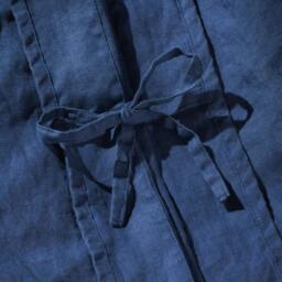 Rackhams Mediterranean Blue French Linen Duvet Cover - King - thumbnail 2