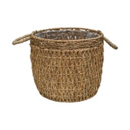 Rackhams Seagrass Lined Basket Natural Set of 2 - thumbnail 6