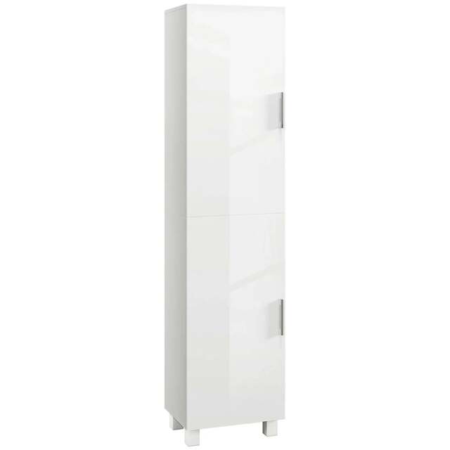 Rackhams Tall Bathroom Cabinet, Freestanding Bathroom Cabinet with Adjustable Shelves and Double Doors