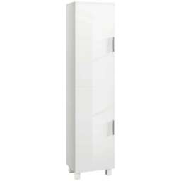 Rackhams Tall Bathroom Cabinet, Freestanding Bathroom Cabinet with Adjustable Shelves and Double Doors - White