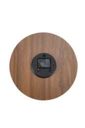 Rackhams 12-Inch Modern Luminous Wood Silent Wall Clock - Brown - thumbnail 3