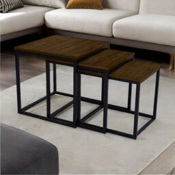 Rackhams 3 Nest Of Tables Dark Wood