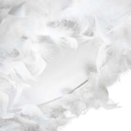 Rackhams Modern Designer Real White Feather Drum Lamp Shade with Inner Cotton Lining - thumbnail 2