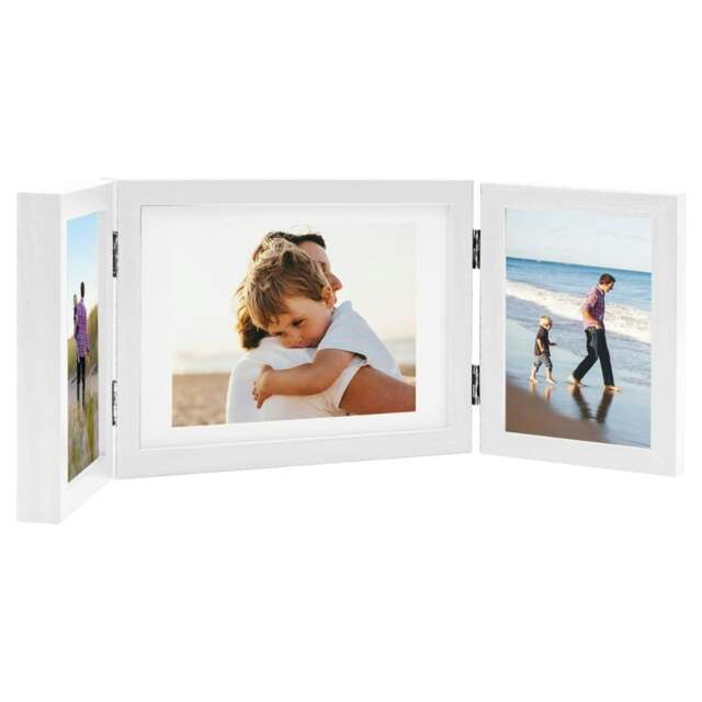 Rackhams Trifold Photo Frame Collage White 22x15 cm+2x
