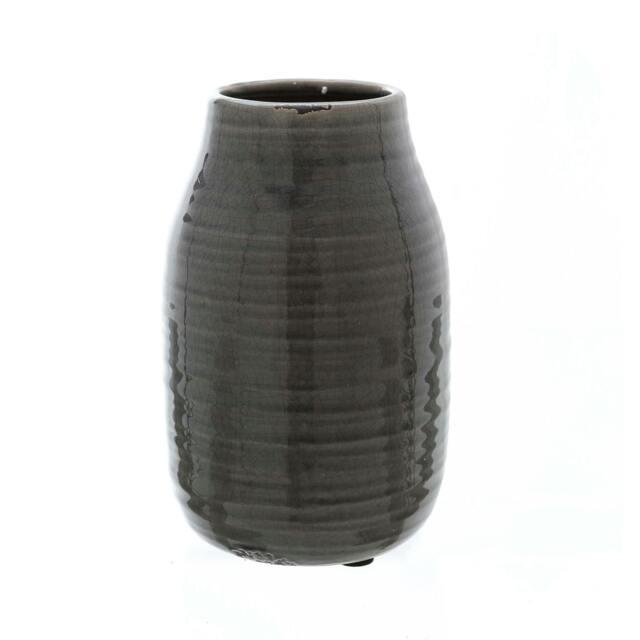 Rackhams Garda Stefanie Vase - Grey - 24cm x 15cm x 15cm - Grey - 100% Mixed