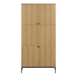 Rackhams Albany Wardrobe 4 Doors in Black/Oak - Oak & Black - Malemine - 1 - thumbnail 2