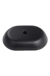 Rackhams Oval Black Ceramic Vessel Bathroom Sink Drain Set - Black - thumbnail 5
