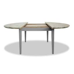 Rackhams Florence Round Oval Extendable Kitchen Dining Table 115-160cm - Dove Grey - thumbnail 3