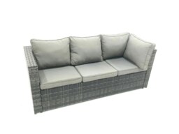 Rackhams Outdoor Lounge Rattan Corner Sofa Set 6 Seater Garden Furniture with Small FootStools - thumbnail 4