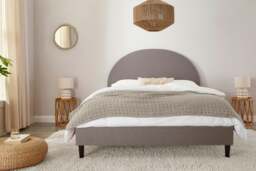 Rackhams Roma Arch Grey Upholstered Bed Frame - Double - thumbnail 2