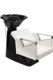 Rackhams Salon Barber Shampoo Bowls Chair - White