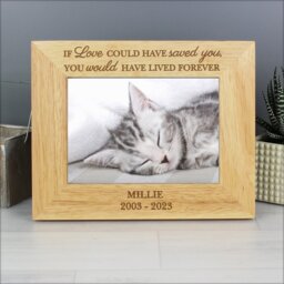 Rackhams Personalised Pet Memorial 6x4 Wooden Photo Frame - thumbnail 2