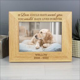 Rackhams Personalised Pet Memorial 6x4 Wooden Photo Frame - thumbnail 4