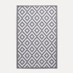 Rackhams Outdoor Rug Luxury Waterproof Reversible Recycled, For Garden, Zoe Geometric - 180 x 270 cm - thumbnail 1