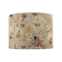 Rackhams Modern Textured Gold and Burnt Orange Jacquard Fabric Drum Lampshade - thumbnail 4