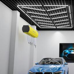 Rackhams 432W Designer LED Ceiling Light with Frame, 8 Arrow Grid with Border, Commercial Interior Lighting - thumbnail 3