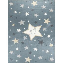 Rackhams Lillian-Kids Blue Grey Beige Yellow Washable Rug for Children's Rooms - 80 x 150 cm - thumbnail 3