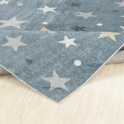 Rackhams Lillian-Kids Blue Grey Beige Yellow Washable Rug for Children's Rooms - 80 x 150 cm - thumbnail 5