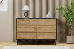 Rackhams Manila Rattan 7 Drawer Chest of Drawers - Oak and PVC Rattan - thumbnail 2