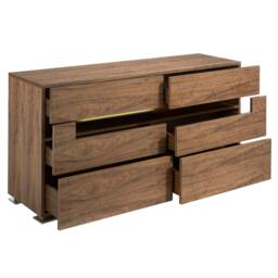 Rackhams Sideboard Walnut and Polished Steel With Interior Lighting 7076 - thumbnail 6