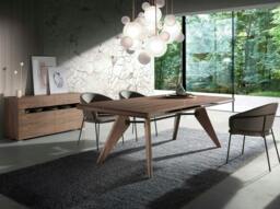Rackhams Sideboard Walnut and Polished Steel With Interior Lighting 7076 - thumbnail 4