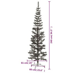 Rackhams Slim Christmas Tree Black 240 cm - Black - PVC, steel - thumbnail 6