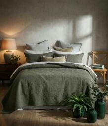 Rackhams Hawthorne Bedspread Set Ivy - thumbnail 1